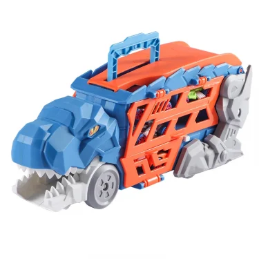 Dinosaur Morphed track ejection car Toy Alloy car model Boy morphed glide ejection transport Puzzle birthday gift 6