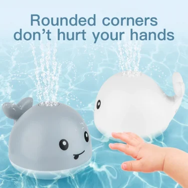 Baby Bath Toys With Light Whale Automatic Sprinkler Bathtub Pool Bathroom Shower Bath Toy for Toddlers Infant Kids Boy Girl Gift 6