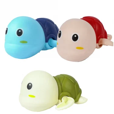 3PCS Baby Bath Toys Water Chain Clockwork Bathing Cute Swimming Turtle Toy Toddler Pool Beach Classic Toy For Kids Water Playing 4