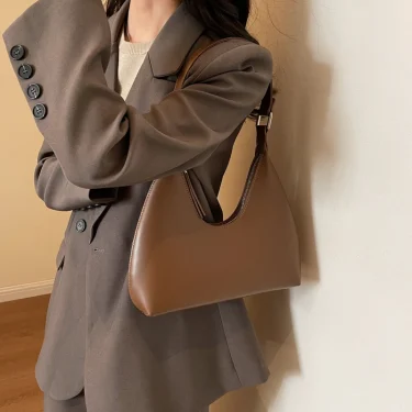 MOODS Fashion Underarm Shoulder Bags For Women PU Leather Pure Color Armpit Hobo Bag New Luxury Designer Purses And Handbag 3