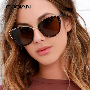 Classic Cateye Women Sunglasses Vintage Anti-glare Cat Eye Sun Glasses Female Fashion Leopard Driving Shades UV400 2