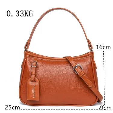 Designer Genuine Leather Tote Luxury Cowhide Crossbody Bag For Women High Capacity Handbags Female Shoulder Messenger Bags 4