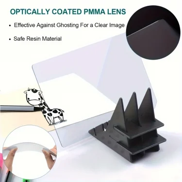 Optical Clear Drawing Board, Portable Optical Tracing Board Image Draw Board Tracing Drawing Projector Optical Painting Board 5
