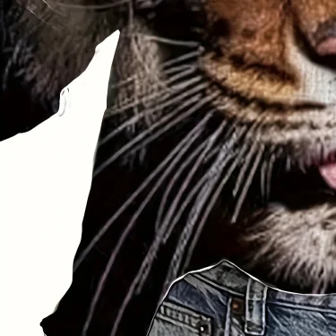 Women's Shirt Tiger Pattern Printed Street Fashion Women's Lapel Button Up Shirt Daily Women's Temperament Elegant Printed Shirt 2