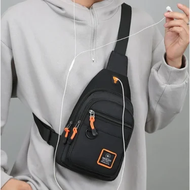 Fashion Men's Chest Bag Handbag Lightweight Oxford Fabric Crossbody Shoulder Bag Stylish Casual Men's Waist Packs Male Chest Bag 5