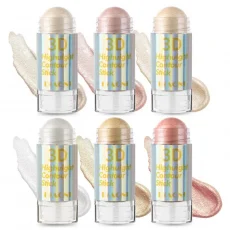 6 Colors 3D Face Brighten Highlighter Bar Cosmetic Face Contour Bronzer Shimmer Highlighter Stick Concealer Cream Makeup tool 5