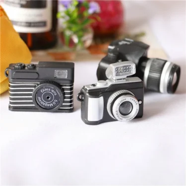 Newborn Photography Props Mini Camera 1/12 Dollhouse Miniature Vintage Retro Camera Toy Babies Accessories 2