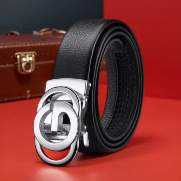 Genuine Leather Belt Metal Alloy Automatic Buckle Brand Luxury Design Waist Belts for Men Strap Male Men belts 2