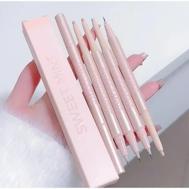 Mulitfuntional Double Ended Lying Silkworm Pencil Highlighter Makeup Pen Nude Liquid Contour Liner Eye Brightener Make Up Stick 5
