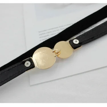 Elegant Double Pearls Buckle Elastic Women Belts Thin Straps Lady Girl Dress Skirt Decor Waistbands Trouser Dress Decoration 5