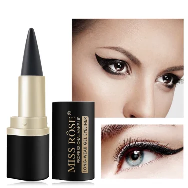 Waterproof eyeliner paste eyeliner quick-drying matte eyeliner single end black solid rich eyeliner pen 5