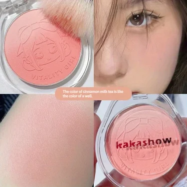 Dual Gradient Blush Highlights Natural Nude Makeup Brightening Cheek Purple Blue Female Niche Brand 2024 New 2