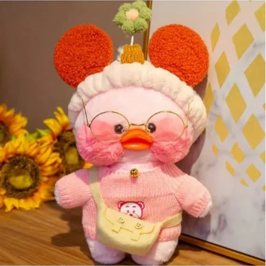 30cm Little Yellow Duck Korean Netred Wearing Hyaluronic Acid Doll Ducks Lalafanfan Plush Soft Toys Girls Birthday Xmas Gift 3