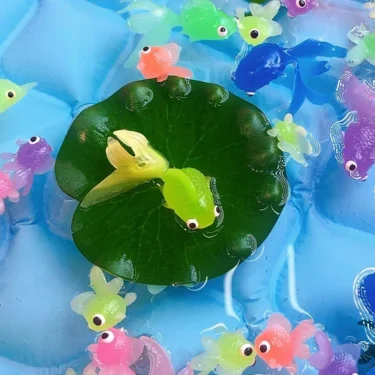 7pcs/set Kids Soft Rubber Gold Fish Baby Bath Toys for Children Simulation Mini Goldfish Water Toddler Fun Swimming Beach Gifts 6