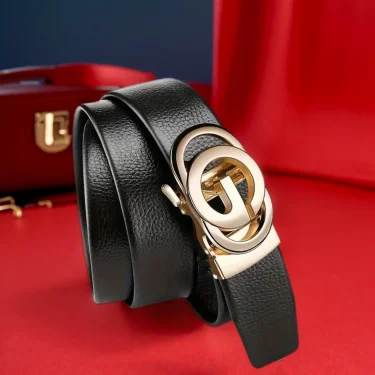 Genuine Leather Belt Metal Alloy Automatic Buckle Brand Luxury Design Waist Belts for Men Strap Male Men belts 3