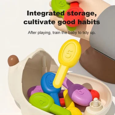 Montessori Hedgehog Toys Plug-in Toy Exercise Hands-on Ability 18 Months +, Educational Color Recognition and Number Pairing 5