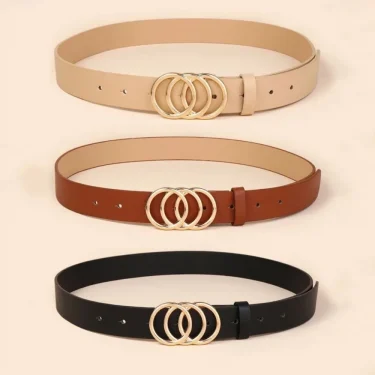 Waist Decoration Fashion Versatile Leather Stylish Belt Casual Luxury Design Slide Buckle Belt Simple Waistband For Women Girl 2