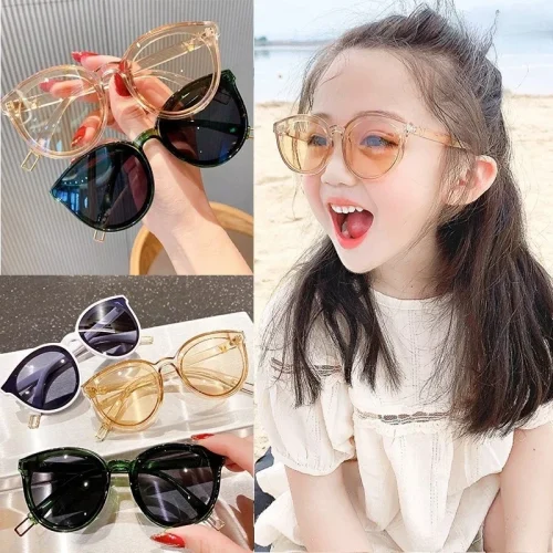 Fashion Sunglasses Girls Boys Brand Round Vintage Children Sun Glasses Baby Shades Mirror Goggles Eyeglasses UV400 Eyewear 1