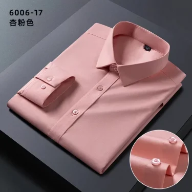 S-8XL New Stretch Anti-Wrinkle Mens Shirts Long Sleeve Dress Shirts For Slim Fit Camisa Social Business Blouse White Shirt 4