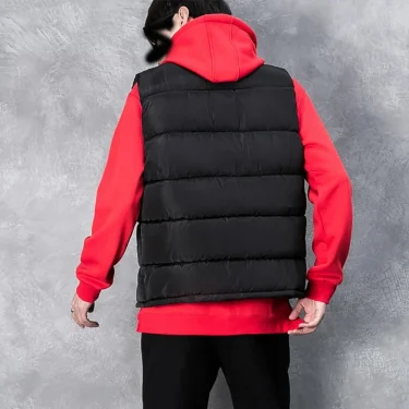 Mens Vest Jacket Warm Sleeveless Jackets Winter Waterproof Zipper Coat Autumn Stand-up Collar Casual Waistcoat Brand Clothing 5