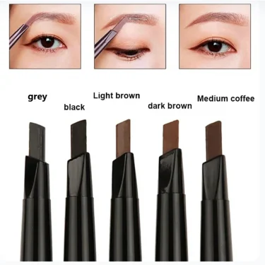 2 in 1 Eyebrow pencil professional Cosmetics makeup for women 5 Colors Waterproof Eyebrow Tattoo brush Long Lasting eyebrow pen 1