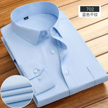 Men's long-sleeved shirt Spring summer business casual cotton non-ironing high quality breathable fashion stripe new 3