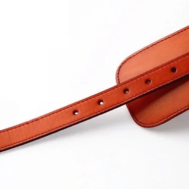 Women\'s vintage first layer cowhide leather high quality belt with skirt coat elastic belt 6