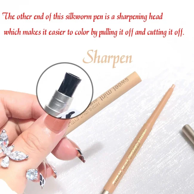 Sweet Mint Lying Silkworm Pencil Galaxy Glitter Eyeshadow Pen Long-lasting Waterproof Shiny Eyeliner Outline Pen Stick Makeup 4
