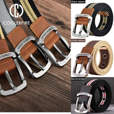 Men's Fabric Belt Canvas Webbing Man Belt for Drilled Military Designer Men Trousers Belt for Jeans Belts Male Waist Belts BF08 3