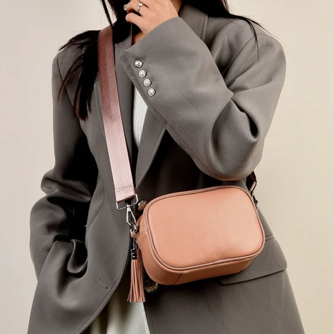 High Quality Cow Leather Ladies Handbags Women Genuine Leather Shoulder Crossbody Sac Fashion Luxury Female Messenger Tote Bags 3