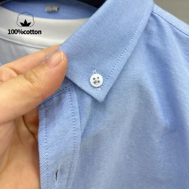 High-quality men's long-sleeve shirt made of 100% cotton, breathable, sweat-wicking, suitable for business or casual wear.M-4XL 4