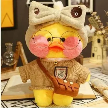 30cm Little Yellow Duck Korean Netred Wearing Hyaluronic Acid Doll Ducks Lalafanfan Plush Soft Toys Girls Birthday Xmas Gift 6