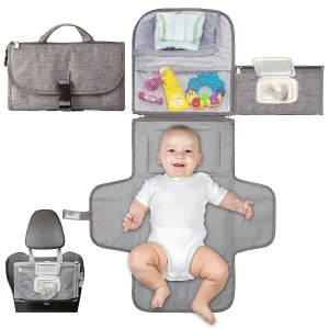 Portable Diaper Changing Pad For Newborn Baby Changing Pad with Smart Wipes Pocket Waterproof Travel Changing Kit 1
