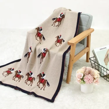 Baby Blankets Knitted Newborn Cute Cartoon Soft Warm Swaddle Kids Bath Towels 100*80cm Toddler Infantil Stroller Bedding Blanket 5