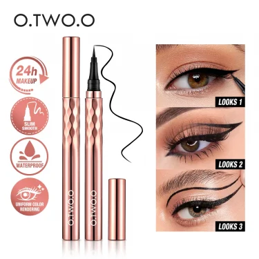 O.TWO.O Black Liquid Eyeliner Eye Make Up Super Waterproof Long Lasting Eye Liner Easy to Wear Eyes Makeup Cosmetics Tools 1