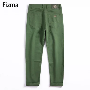Fizma Man Pants Summer Business Casual Pants Classic Solid Color Loose Straight Trousers Brand Men's Clothing New In Baggy Pants 3