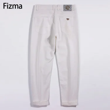 Fizma Man Pants Summer Business Casual Pants Classic Solid Color Loose Straight Trousers Brand Men's Clothing New In Baggy Pants 6