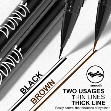 DUNUF 2 Color Long-lasting Ultra-fine anti-stain, waterproof and perspiration-proof quick drying liquid Eyebrow pencil 5