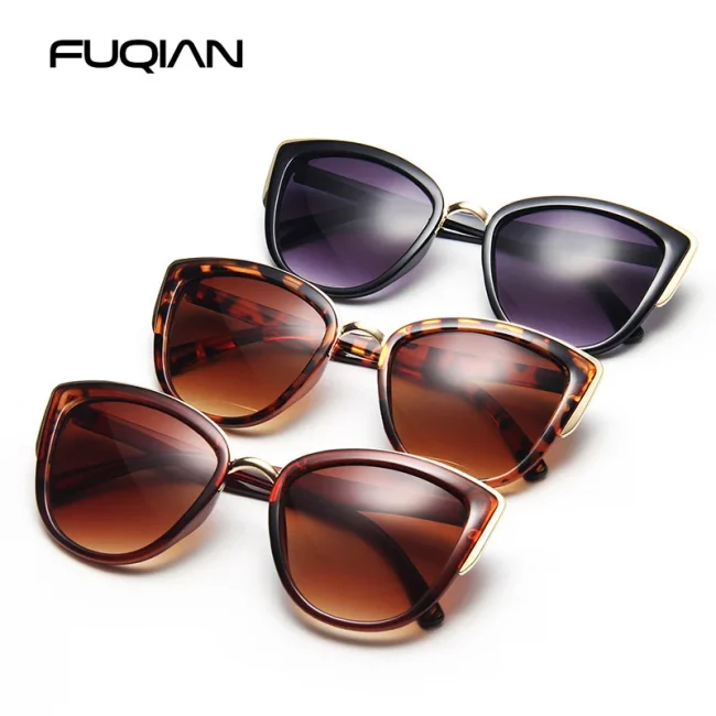 Classic Cateye Women Sunglasses Vintage Anti-glare Cat Eye Sun Glasses Female Fashion Leopard Driving Shades UV400 4