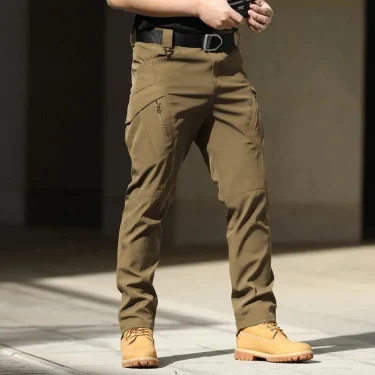 New Summer Tactical Cargo Pants Casual Trousers Men Wear-resisting Multi-Pockets Quick Dry Outdoor Hiking Work Trousers Men 4