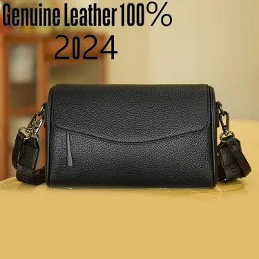 Authentic Genuine Leather Women's Shoulder Bag Fashion Retro Female Crossbody Bags Wallet Luxury Designer Brand Messenger Sac 1