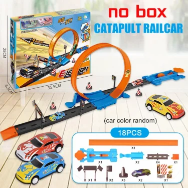 Stunt Speed Double Car Wheels Model Toys For Kids Racing Track Diy Assembled Rail Kits Educational Interactive Boy Children Toy 6