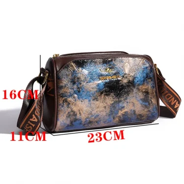 Designer Luxury Handbags Vintage Soft Leather Tote Bags For Women Multi Pocket Shoulder Messenger Bags High quality Shoulder Bag 2