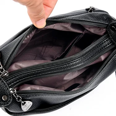 High Quality Soft Genuine Leather Messenger Bag Women Cow Leather Handbag Luxury Satchel Female Shoulder Crossbody Sac Lady Tote 6