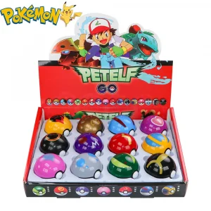 12Pcs Pokemon Figure Pokeball Toys Pikachu Charmander Anime Figure Kawaii Doll Poke Ball Collect Accessories Kids Birthday Gifts 1