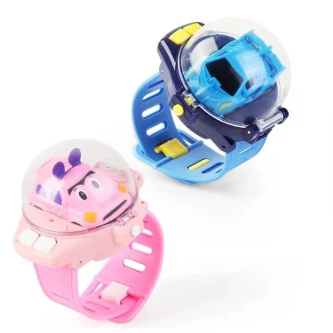 2.4G Children's Mini Watch Remote Control Car Toy Novelty RC Car Toy Cartoon Portable USB Charging Watch Car Kid Birthday Gift 6