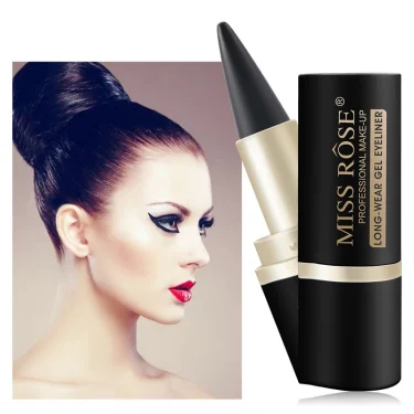 Waterproof eyeliner paste eyeliner quick-drying matte eyeliner single end black solid rich eyeliner pen 4