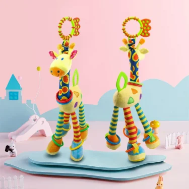 Giraffe Plush Toys Photography Accessories Teether Toys Car Bells Bed Bells Multifunctional Early Learning Giraffe Toys 2