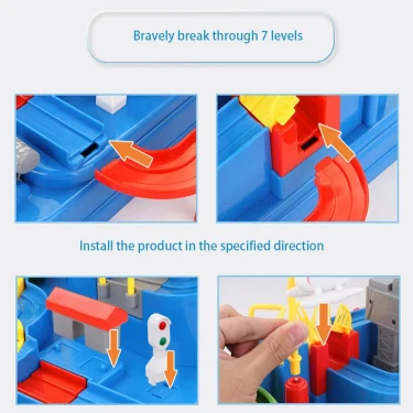 Racing Rail Car Model Educational Toys Children Track Adventure Game Brain Mechanical Interactive Train Animals Space Rocket Toy 5