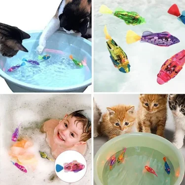 Baby Shower Luminous Induction Electric Fish Playing in Water Toy, Simulated Electronic Fish for Luminous Swimming 4